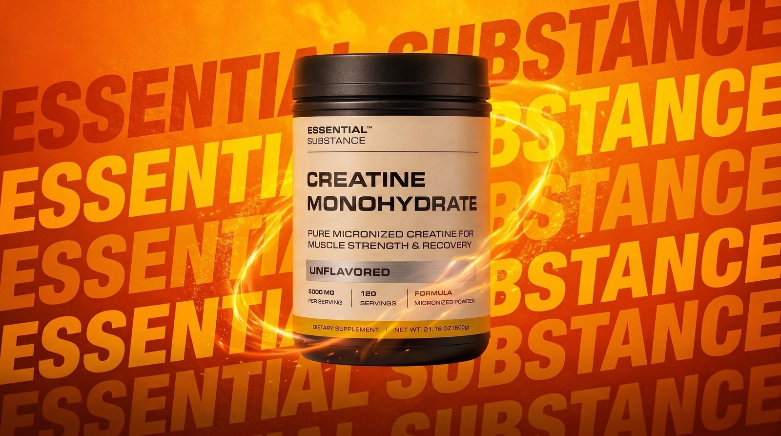 Essential Substance typographic key visual