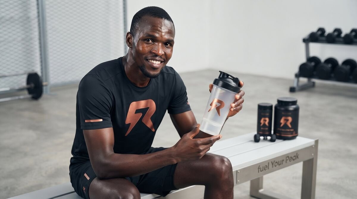 Athlete with product