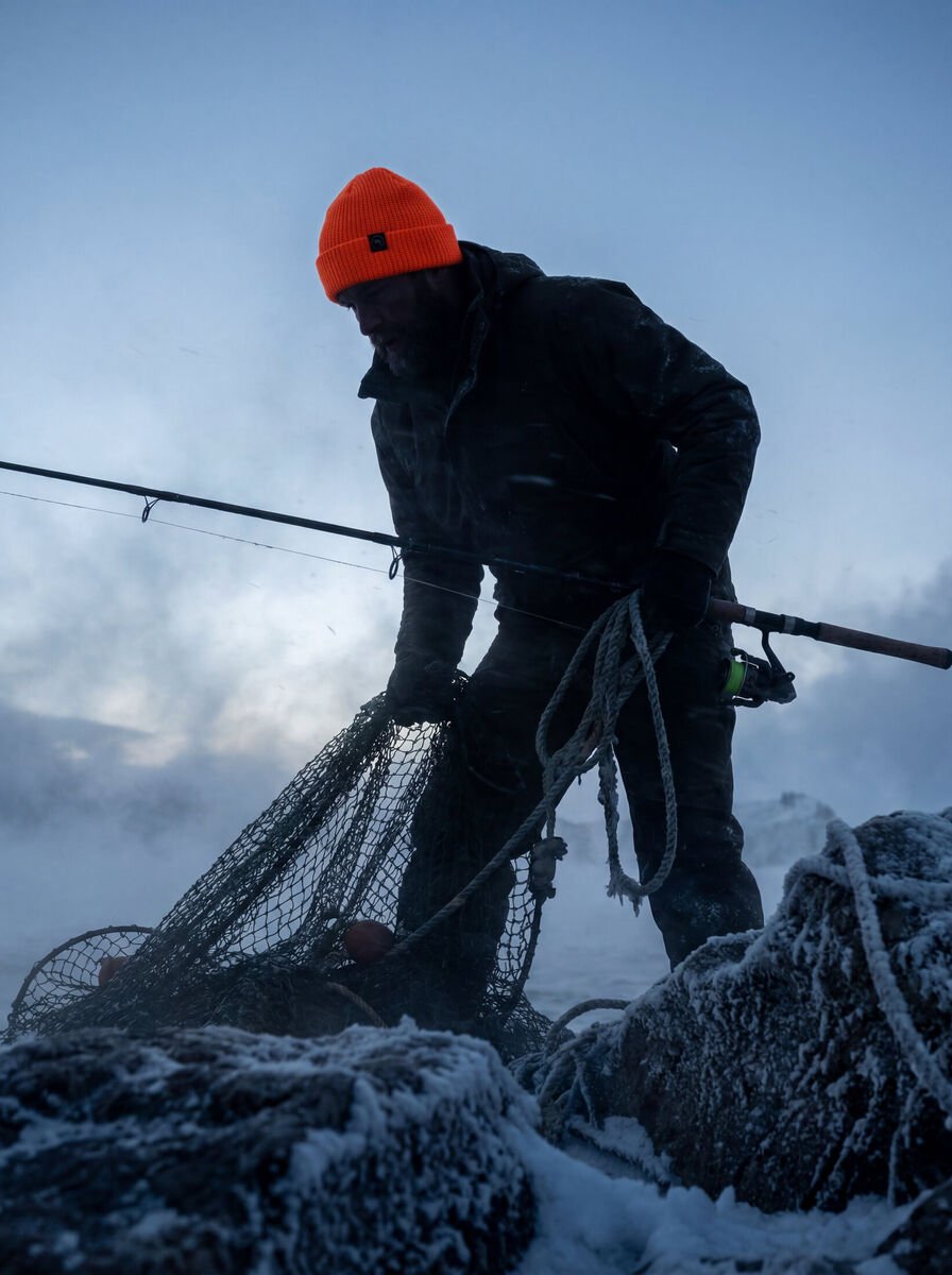 Cold weather gear in use